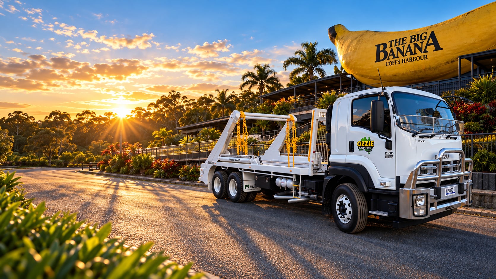 Ozzie Skip Hire truck at the Big Banana in Coffs Harbour